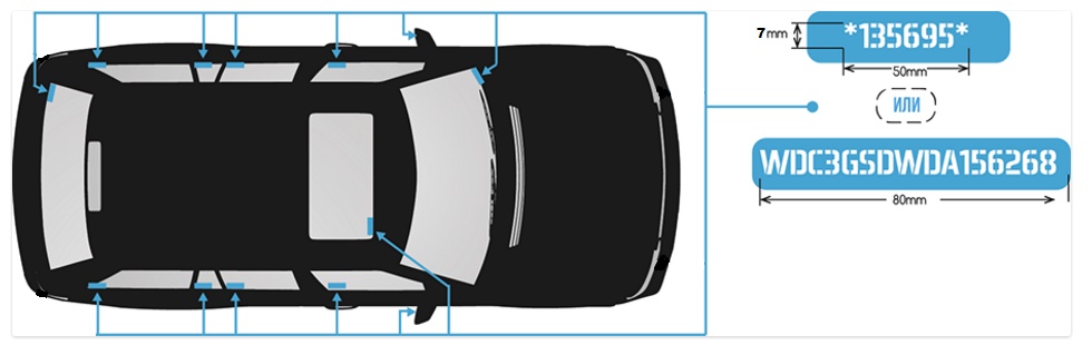Нанесение маркировки на автомобиль